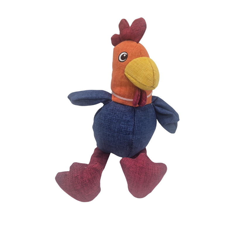 Paw Play Plush Rooster w Rope