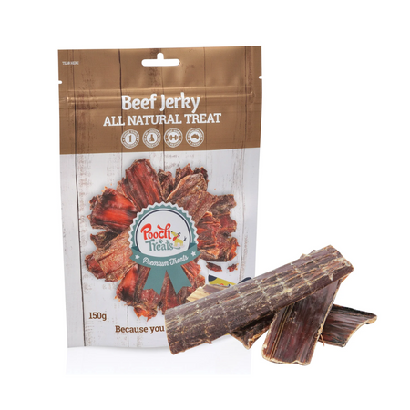 pooch treats beef jerly