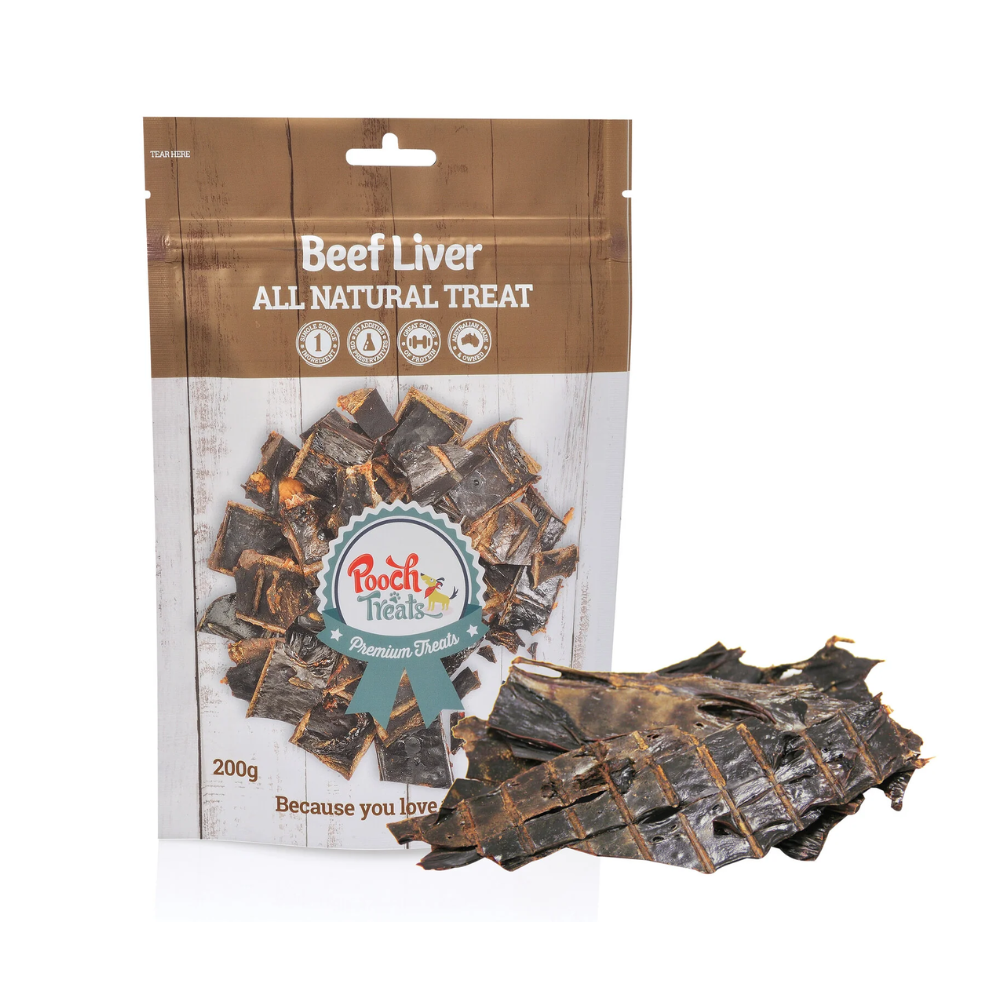 AUSSIE BEEF LIVER - Training Powerhouse Treats (58% Protein, Iron-Rich) - Breaks Into Perfect Bite-Sized Pieces - Product of Australia