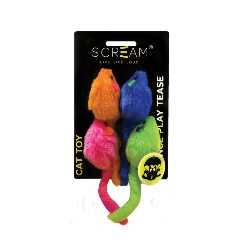 Multi-Coloured Mice Cat Toy